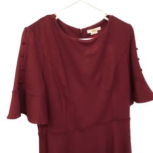 Boden Dress Ponte Fit-and-Flare NWOT US 10 Dark Red